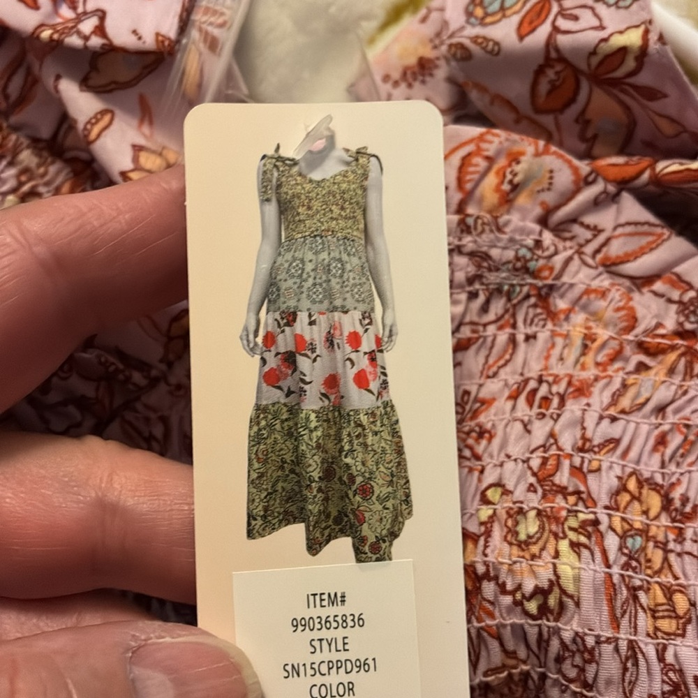 NWT Nanette Lepore Play Floral Maxi Dress Adjustable Shoulder Straps, Unlined - Picture 8 of 8